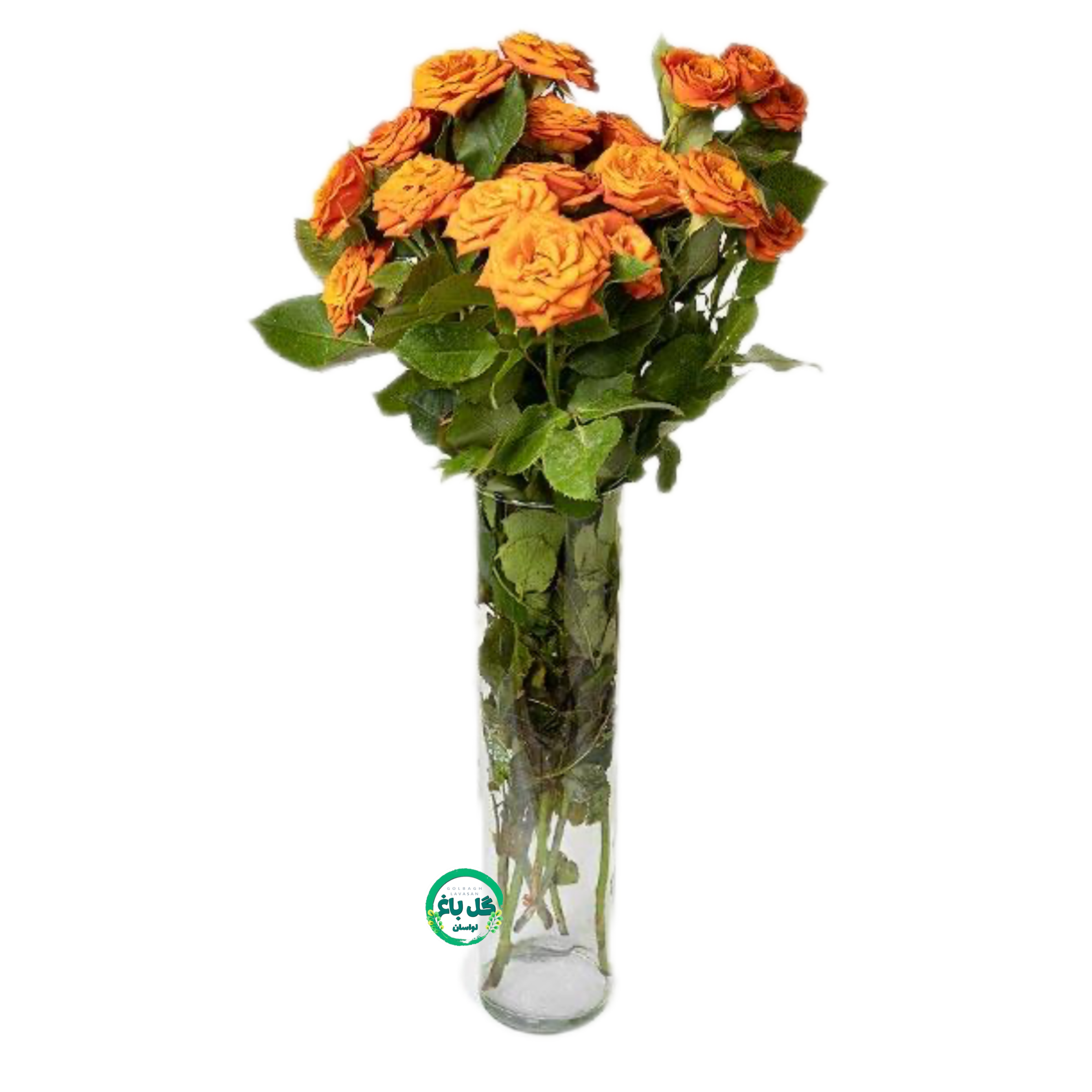 دسته گل رز مینیاتوری نارنجی - ۴ شاخه