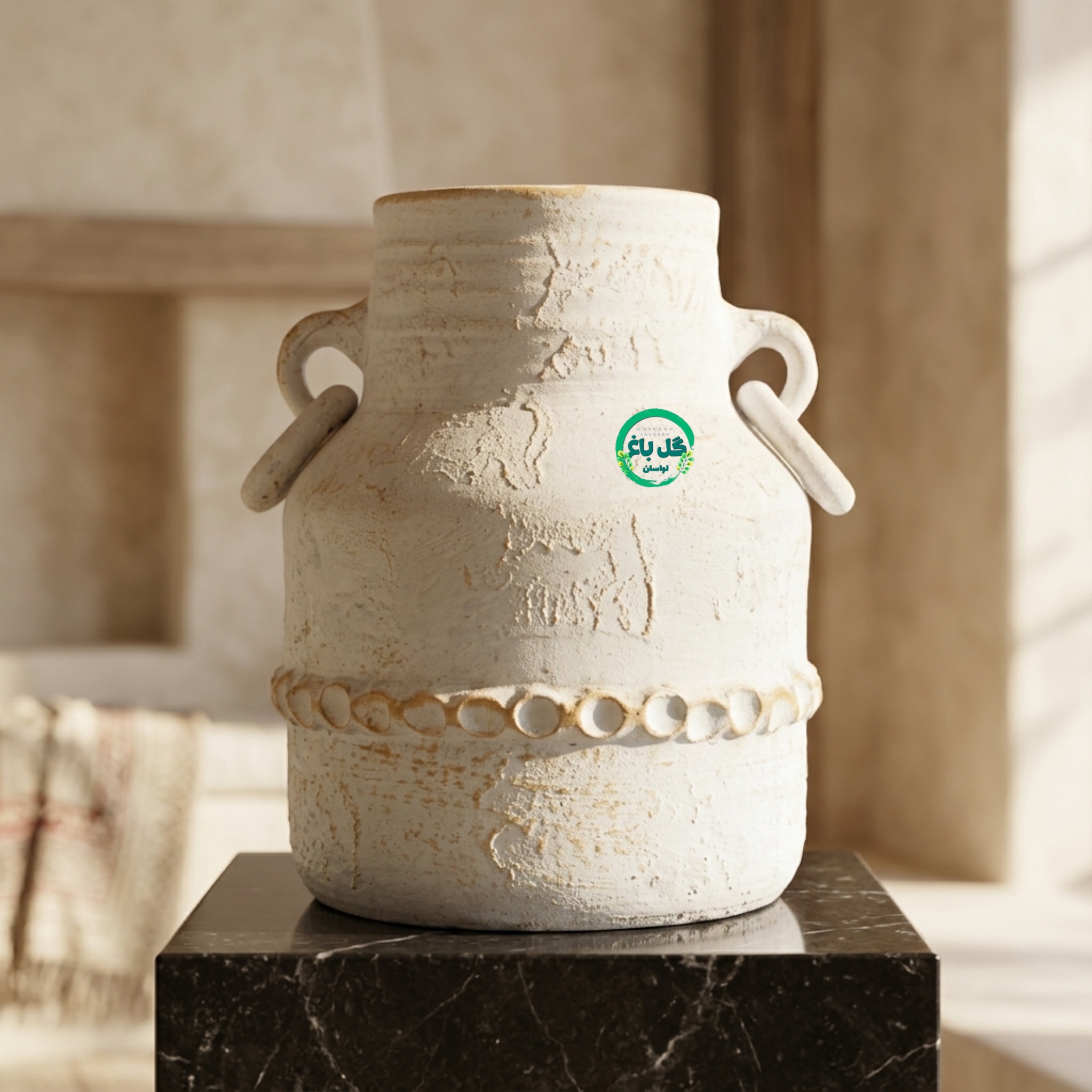 گلدان سفالی پتینه طرح باستانی کد ۰۰۰۴